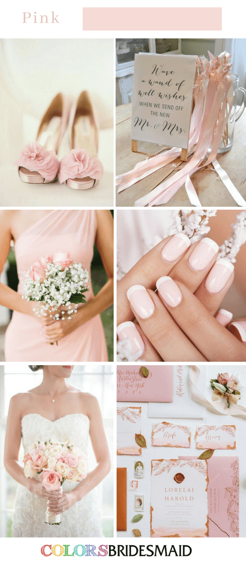 Fall wedding colors with pink