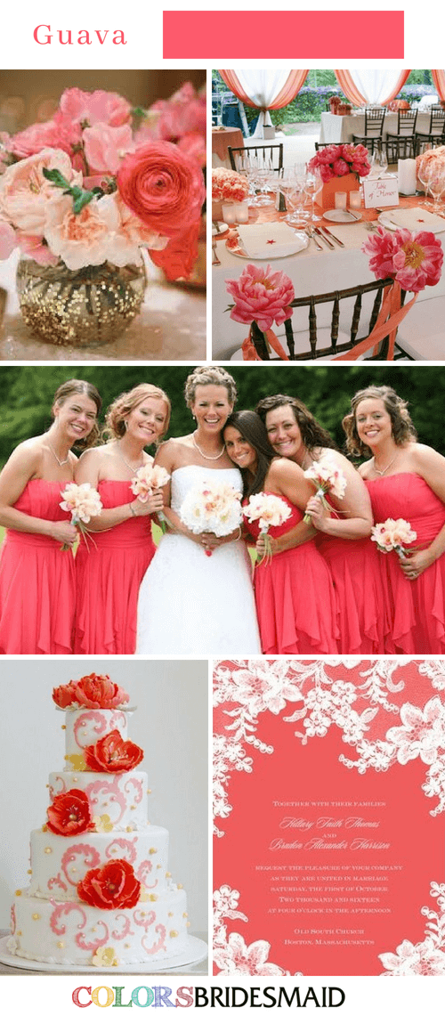 Fall wedding colors with guava