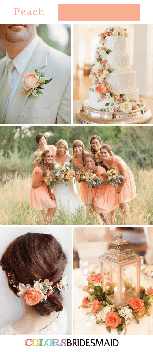 Fall wedding colors with peach