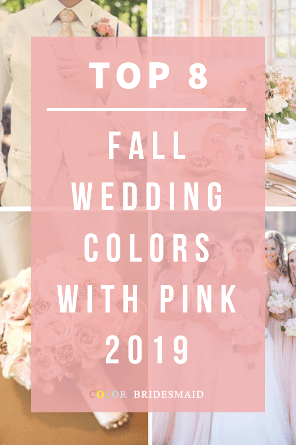 fall wedding color with pink