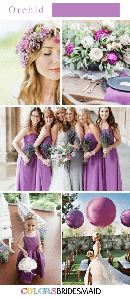 Fall wedding colors with orchid