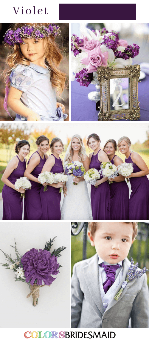 Fall wedding colors with violet