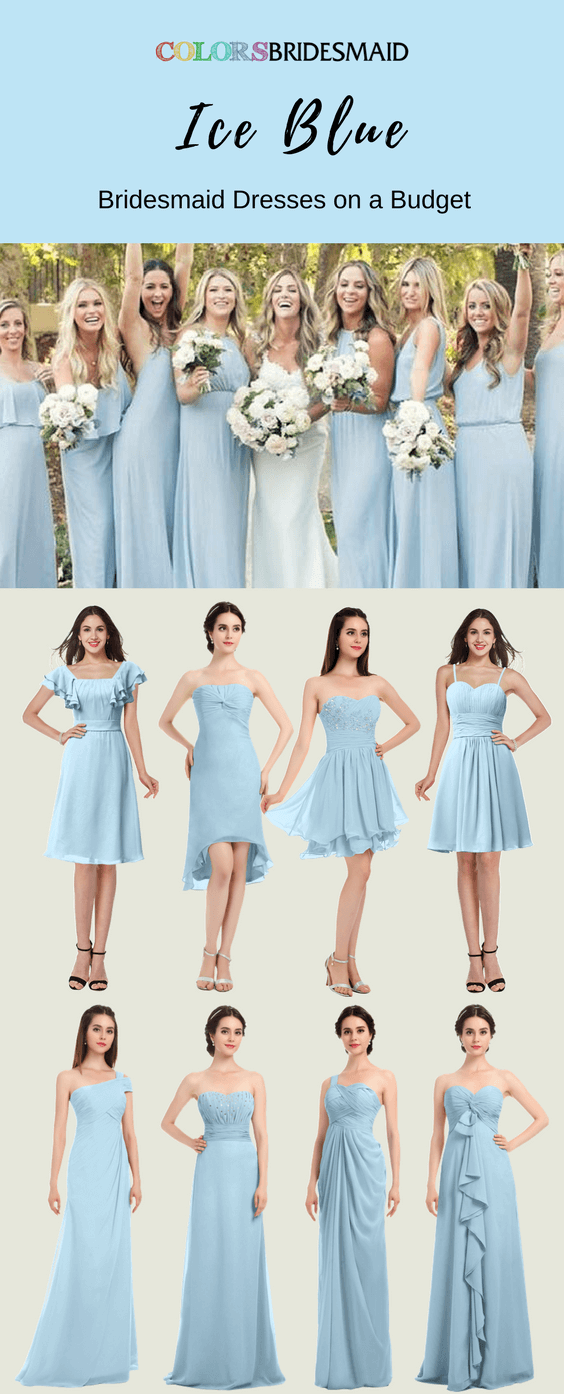 Great Ice Blue Bridesmaid Dresses for You