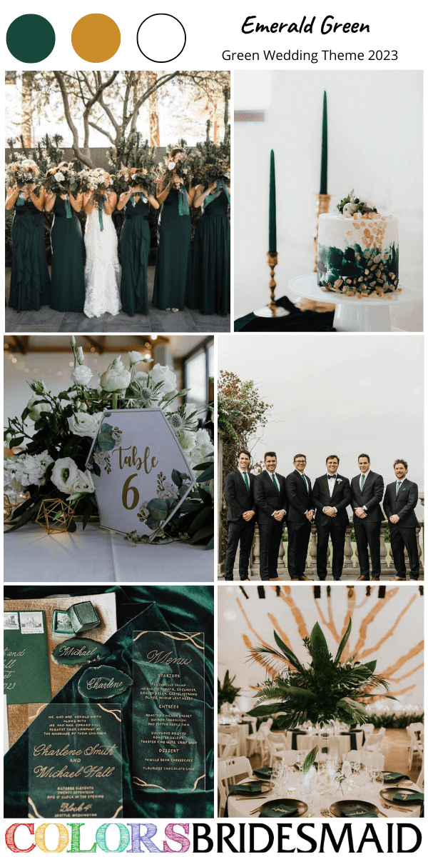 best 8 green wedding themes for 2023 emerald green