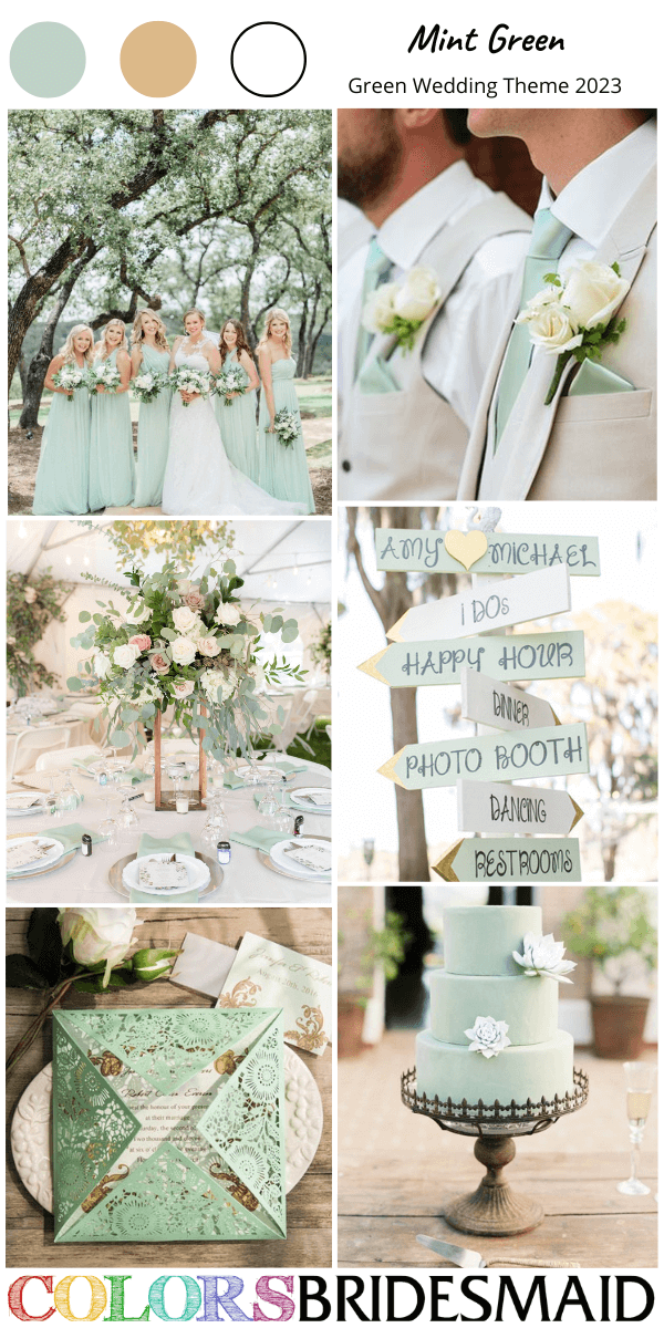 best 8 green wedding themes for 2023 mint green