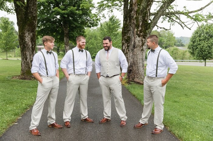 Hannah & Will's Wedding - the groom and groommen