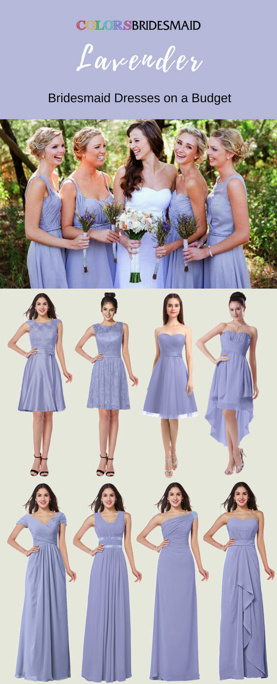 lavender purple bridesmaid dresses