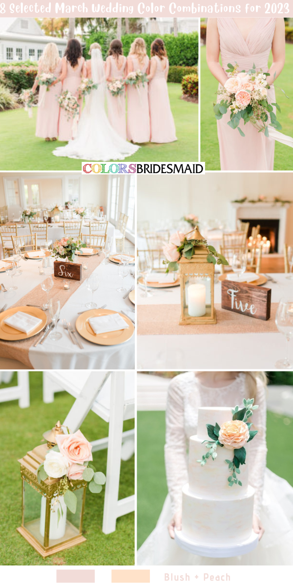 8 Selected March Wedding Color Combination for 2023 - Blush + Peach