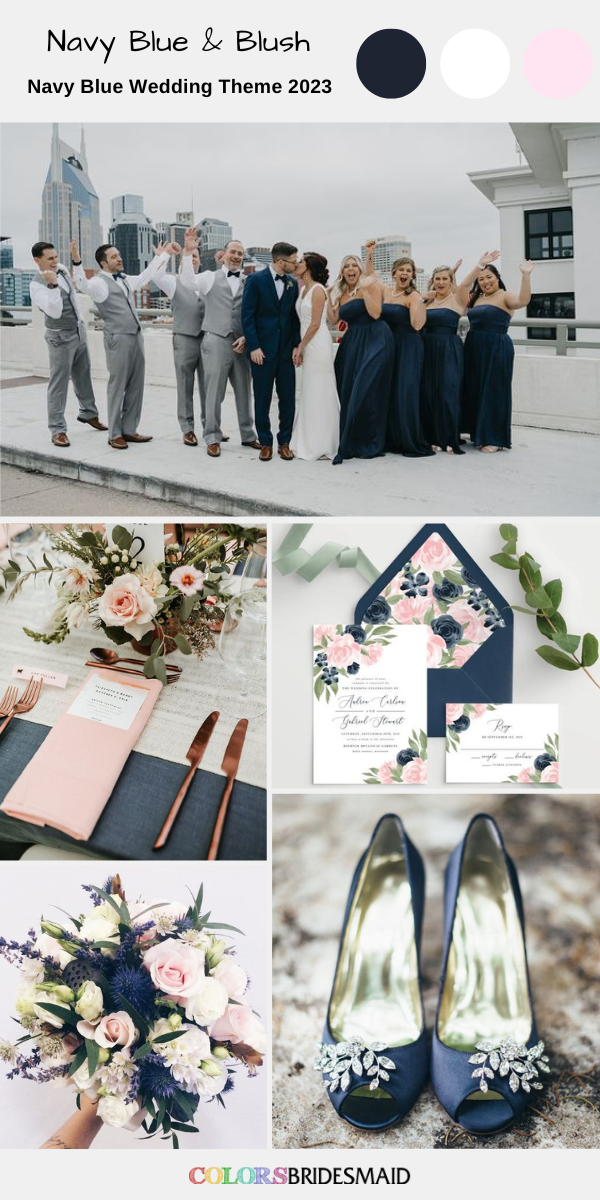 top 9 navy blue wedding themes for 2023 navy blue and blush