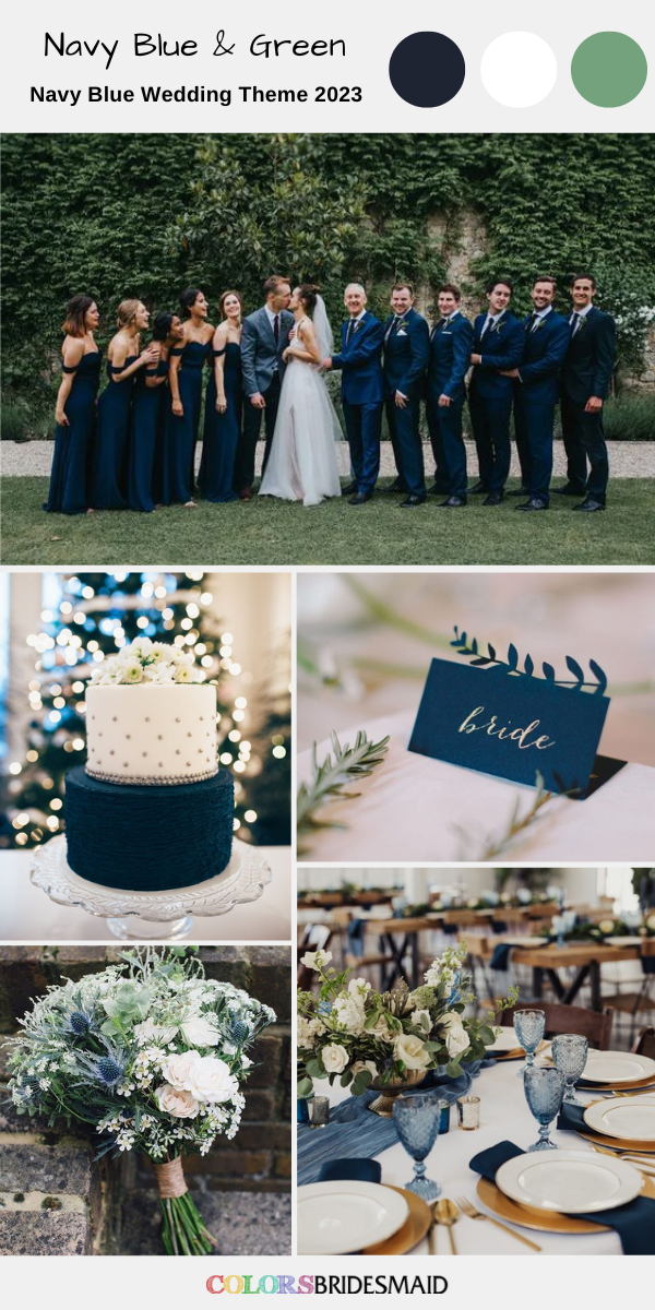 top 9 navy blue wedding themes for 2023 navy blue and green