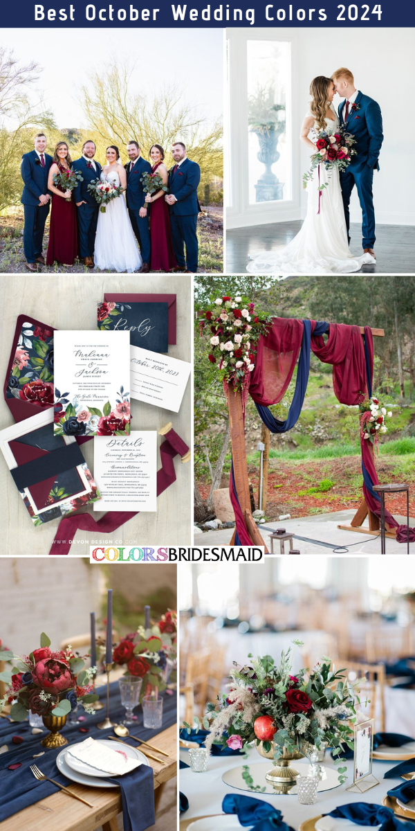 Best 8 October Wedding Color Palettes for 2024 - ColorsBridesmaid