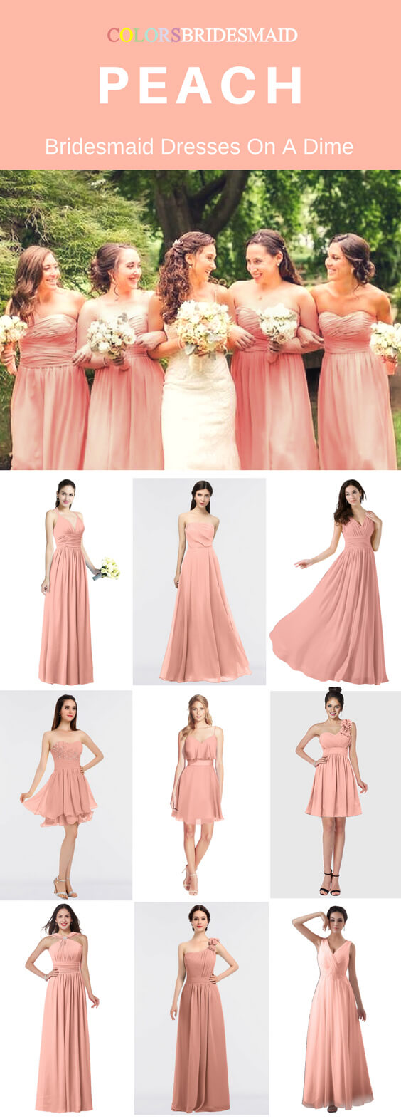 Peach Bridesmaid Dresses On a Dime