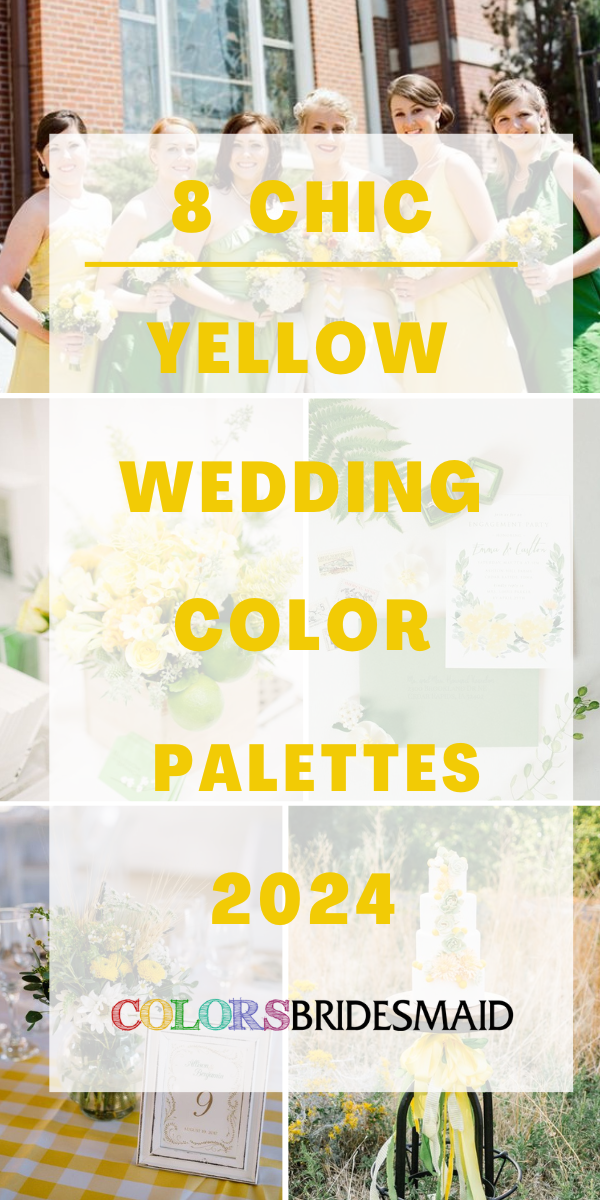 Yellow and Hot Pink Wedding Color Palettes 2024, Yellow Bridesmaid ...