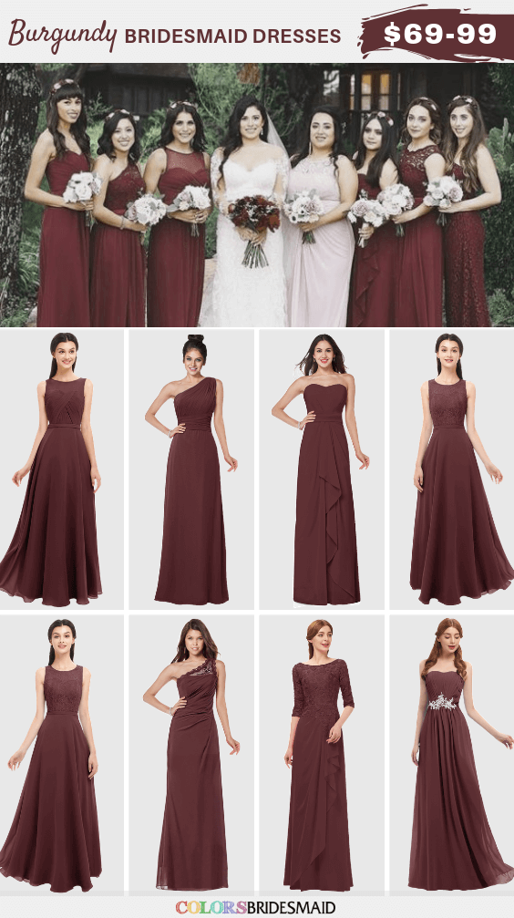 ColsBM burgundy bridesmaid dresses