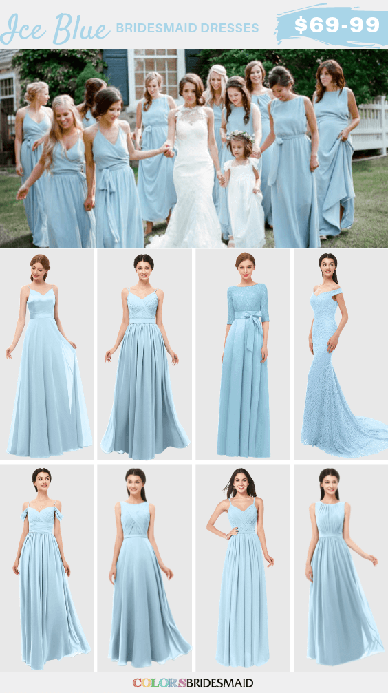 Ice Blue and Blush June Wedding, Ice Blue Bridesmaid Dresses, Blush ...