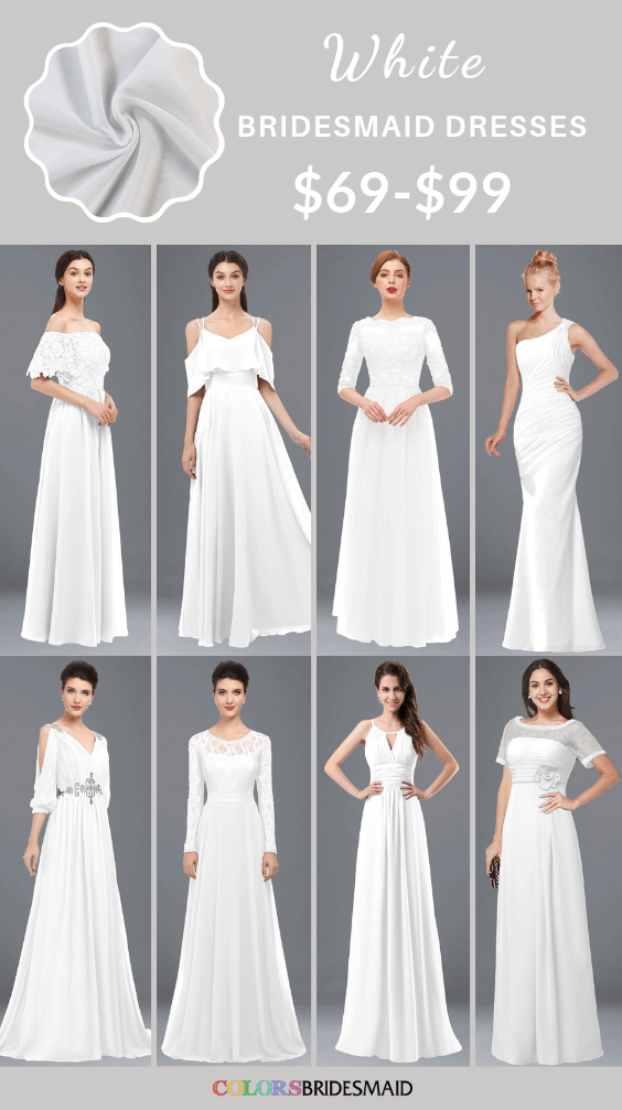 ColsBM White bridesmaid dresses