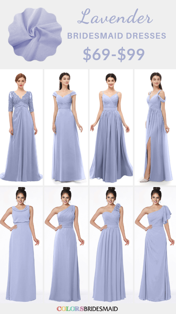 Lavender, Blush and Grey July Wedding 2020, Lavender Bridesmaid Dresses ...