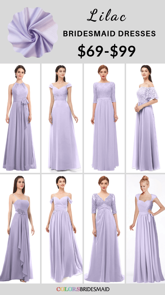 lavender and gold bridesmaid dresses