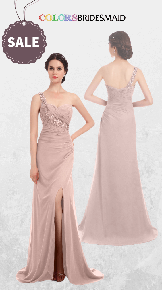 pink and gold wedding bridesmaid dresses