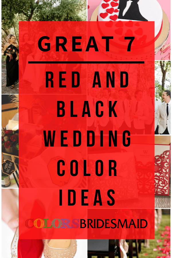Great 7 red and black wedding color ideas