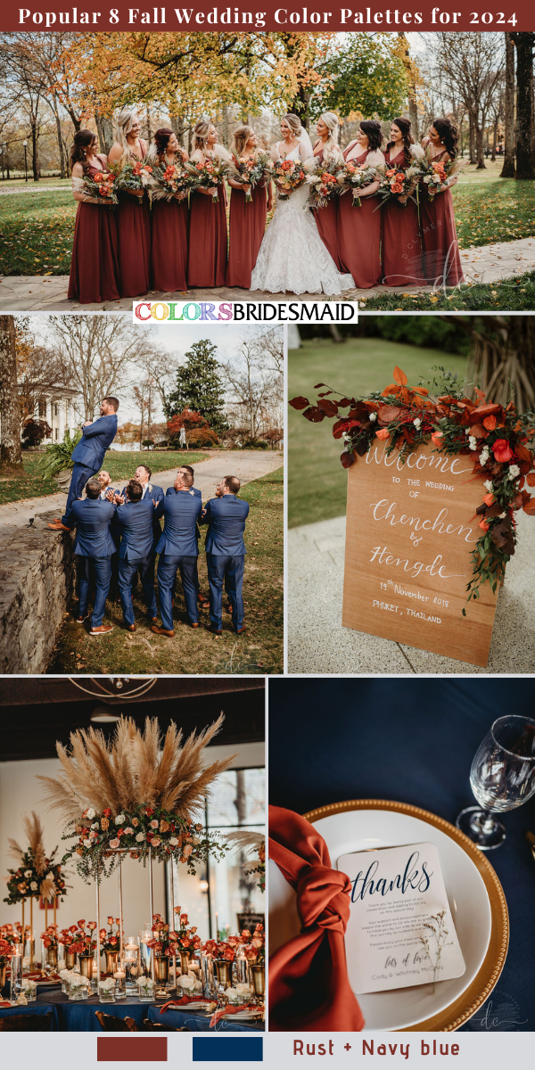 8 Popular Fall Wedding Color Palettes for 2024 - ColorsBridesmaid