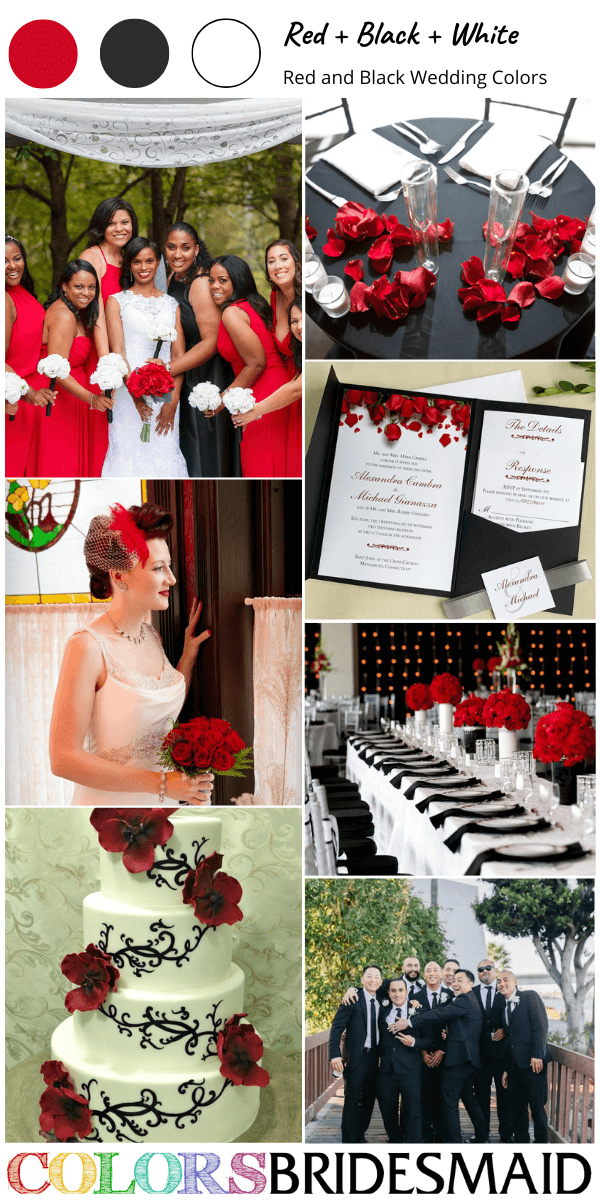 red and black wedding color inspirations red black and white