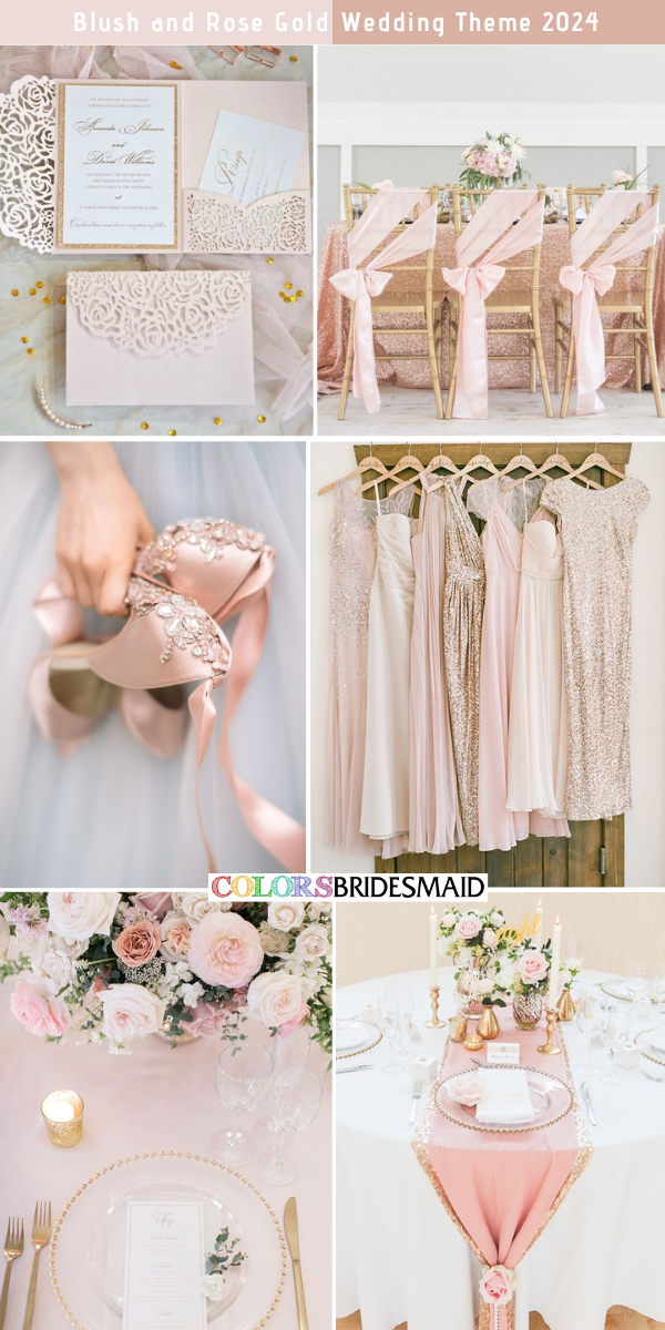 Rose Gold Wedding Theme 2024 - Blush and Rose Gold