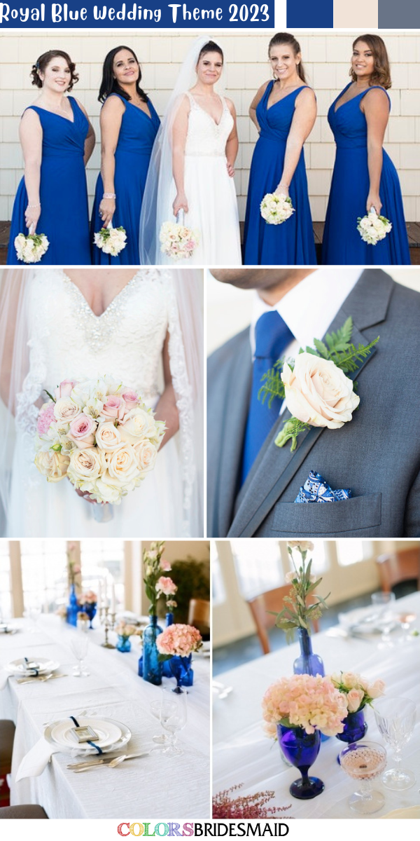 8 Best Royal Blue Wedding Color Combos for 2023 - Royal Blue + Blush