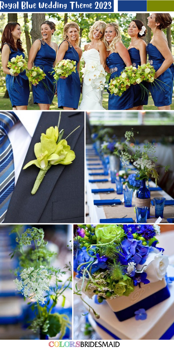 8 Best Royal Blue Wedding Color Combos for 2023 - Royal Blue + Green