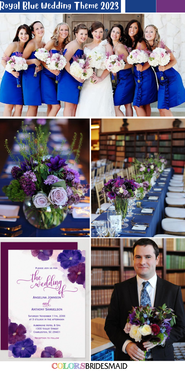 8 Best Royal Blue Wedding Color Combos for 2023 - Royal Blue + Purple