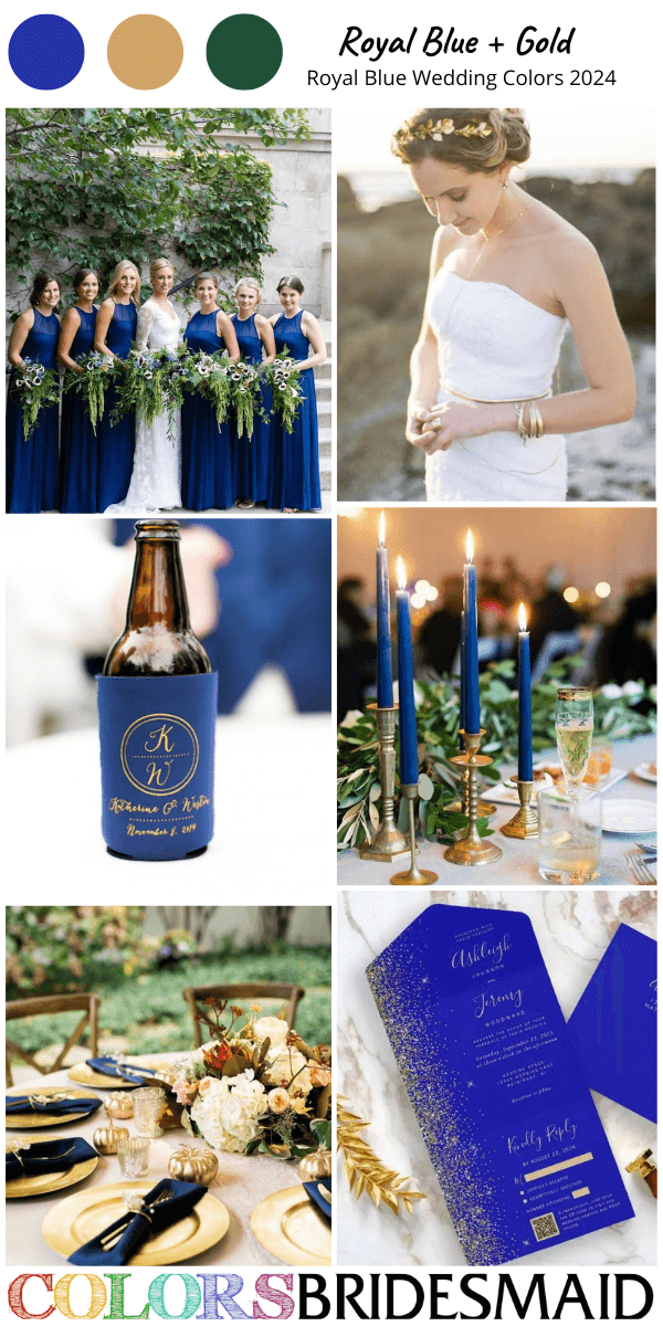 Best 8 Royal Blue Wedding Colors for 2024 - Royal Blue and Gold