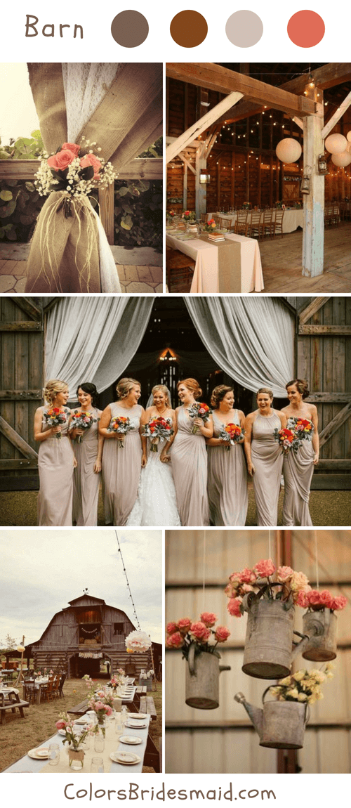 Rustic barn fall wedding ideas and colors