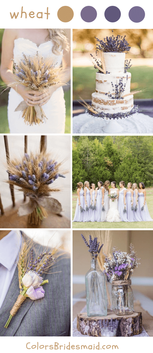 Rustic wheat fall wedding ideas and colors