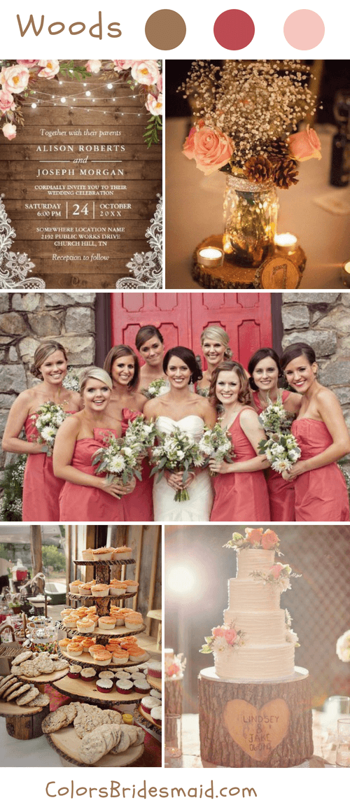 Rustic woods fall wedding ideas and colors