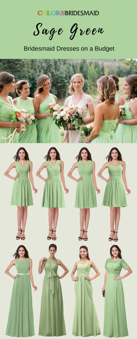 Sage Green Bridesmaid Dresses On A Budget