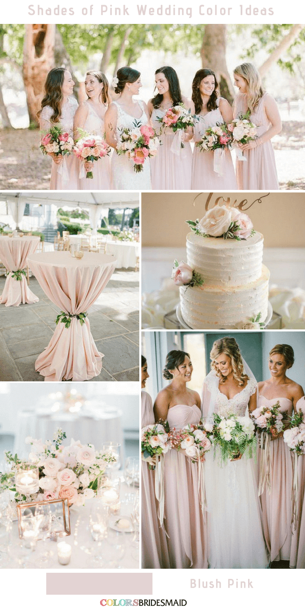 9 Prettiest Shades of Pink Wedding Color Ideas - Blush Pink
