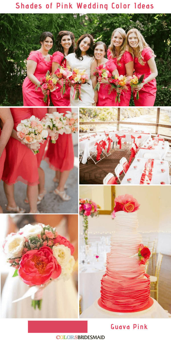 9 Prettiest Shades of Pink Wedding Color Ideas - Guava Pink
