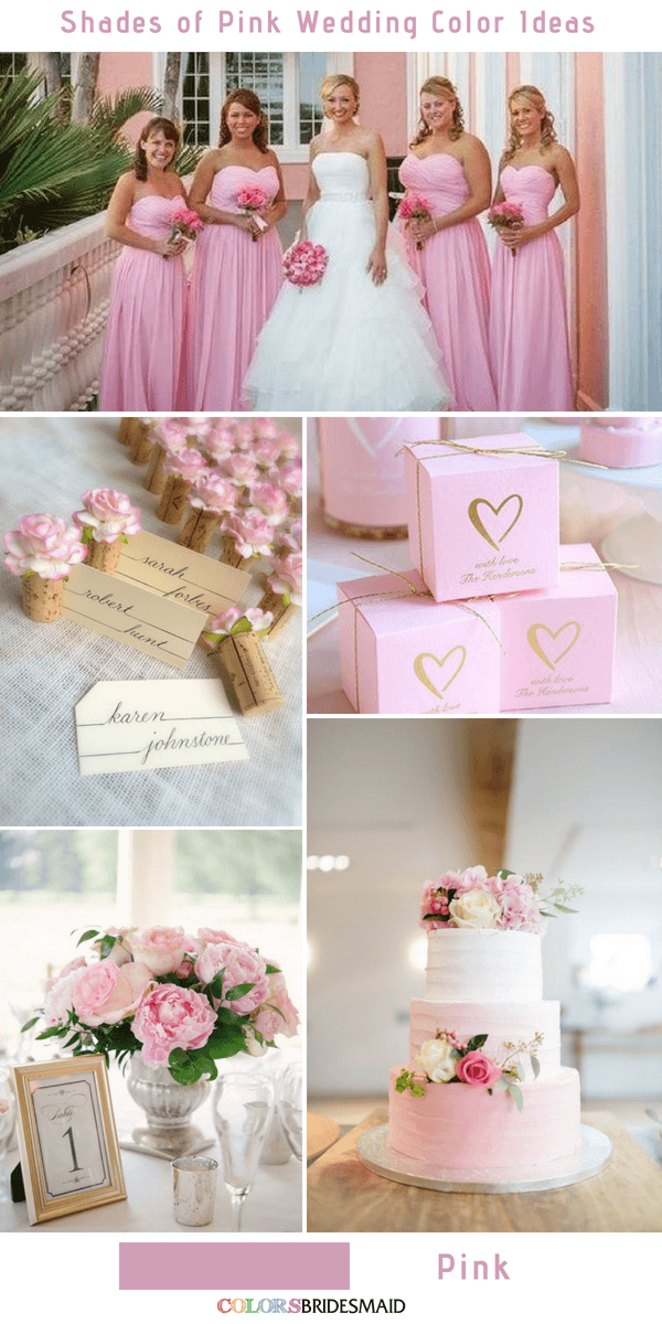 9 Prettiest Shades of Pink Wedding Color Ideas - Pink