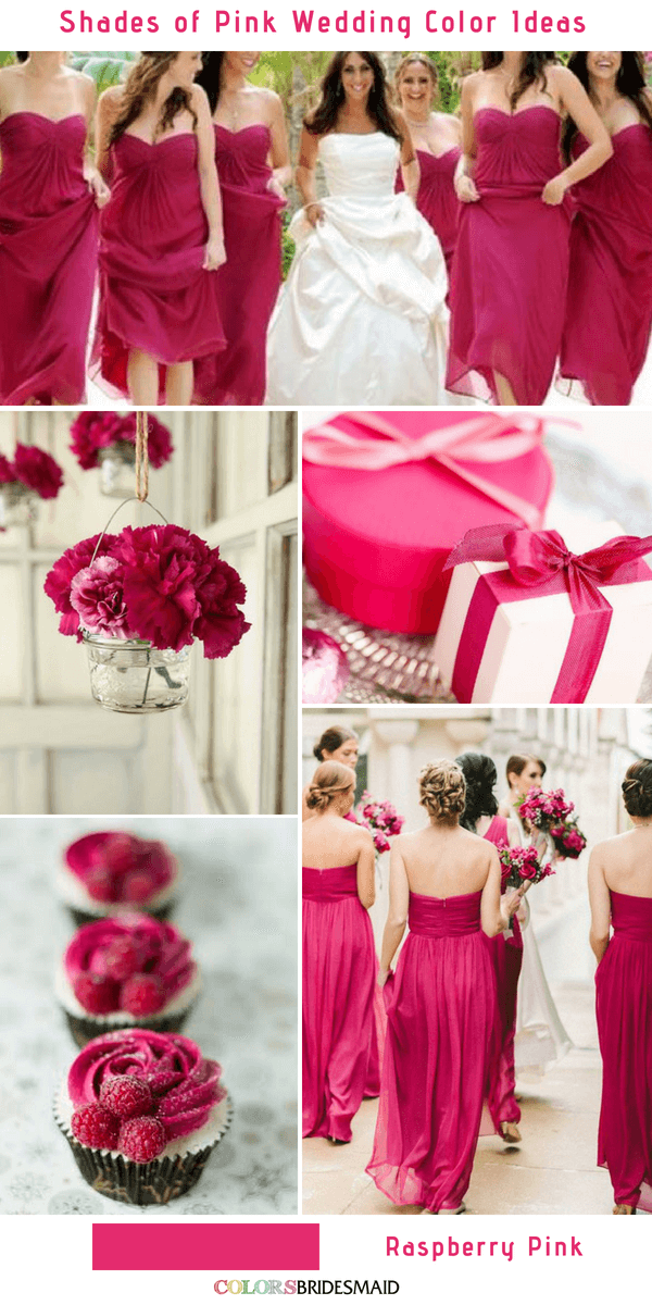 9 Prettiest Shades of Pink Wedding Color Ideas - Raspberry Pink