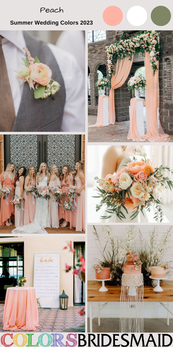 Summer Wedding Colors for 2023 Peach