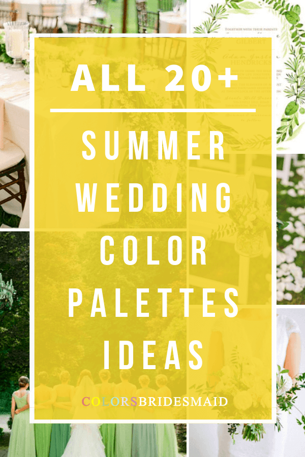 all summer wedding color palettes