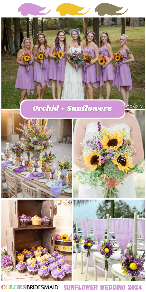 Top 8 Sunflower Wedding Colors for 2024 - Orchid + Sunflowers