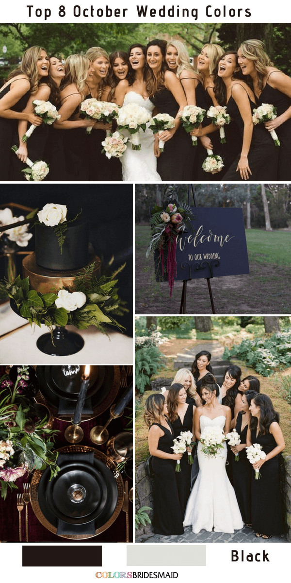 Top 8 October Wedding Colors - Black