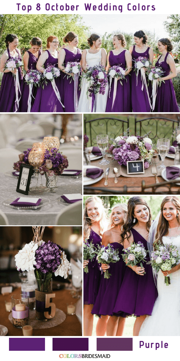 Top 8 October Wedding Colors to Steal - ColorsBridesmaid