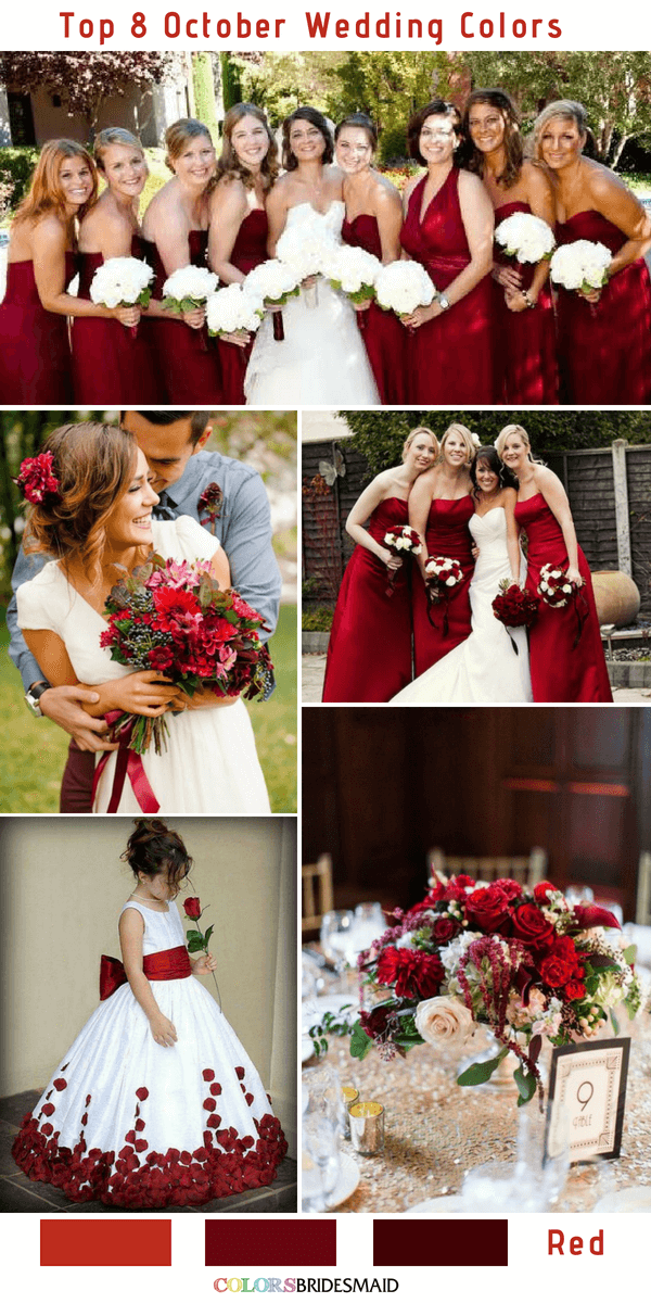 Top 8 October Wedding Colors - Red