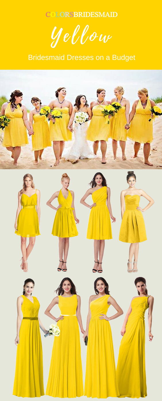 Yellow Bridesmaid Dresses in Long and Short Length Sale Now